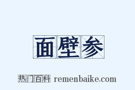 面壁参是什么意思的图片